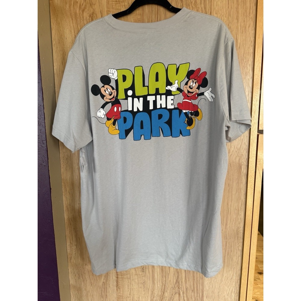 Walt Disney World Play In The Park Gray Adult T-Shirt Size 3XL New - Picture 3 of 3